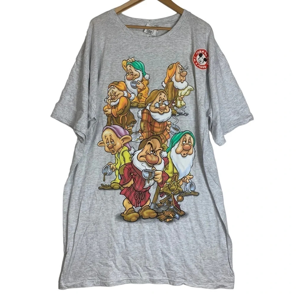 Vintage Disney’s Snow White And The Seven Dwarfs Sleeper T Shirt OS Deadstock - Picture 1 of 16